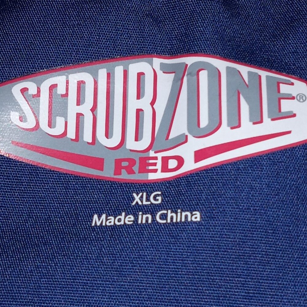 Scrub Zone Navy XL Scrub Top - Picture 3 of 3